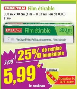 Norma Embal'film film étirable offre