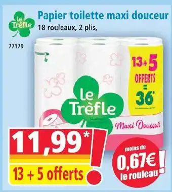 Norma Le trèfle papier toilette maxi douceur offre