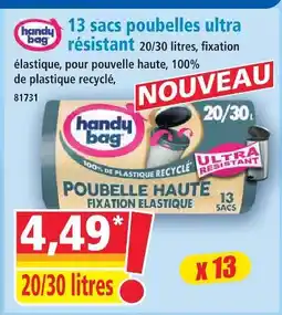 Norma Handy bag 13 sacs poubelles ultra résistant offre