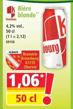 Norma Kronenbourg bière blonde offre