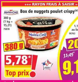 Norma Maître coq box de nuggets poulet crispy offre