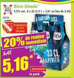 Norma 1664 bière blonde offre