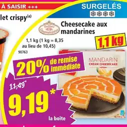Norma Coppenrath & wiese cheesecake aux mandarines offre