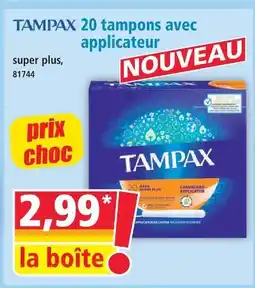 Norma Tampax 20 tampons avec applicateur offre
