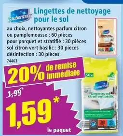 Norma Saubermax lingettes de nettoyage pour le sol offre
