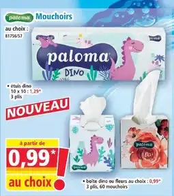 Norma Paloma mouchoirs étuis dino offre