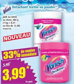 Norma Vanish détachant textile en poudre offre