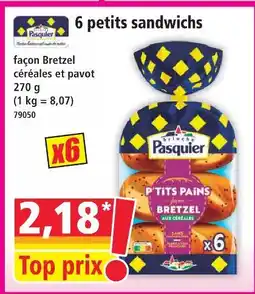 Norma Pasquier 6 petits sandwiches offre