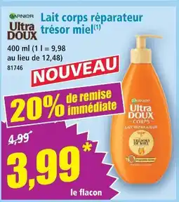 Norma Garnier lait corps réparateur trésor miel offre