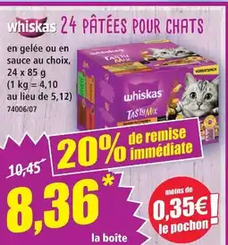Norma Whiskas 24 pâtées pour chats offre