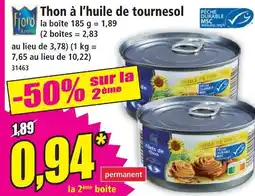 Norma Fjord thon à l’huile de tournesol offre