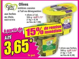 Norma Croc frais olives entières cassées à l'ail offre