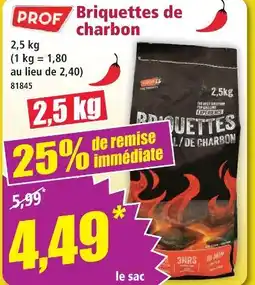Norma Briquettes de charbon offre