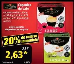 Norma Caffeciao capsules de café espresso offre