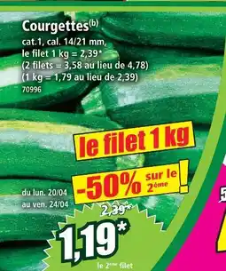 Norma Courgettes offre