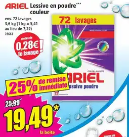 Norma Ariel lessive en poudre couleur offre