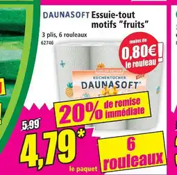 Norma Daunasoft essuie-tout motifs fruits offre