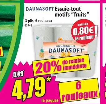 Norma Daunasoft essuie-tout motifs fruits offre