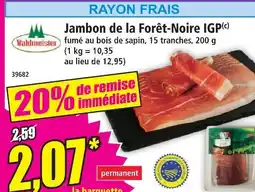 Norma Waldmeister jambon de la forêt-noire igp offre