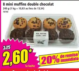 Norma 8 mini muffins double chocolat offre