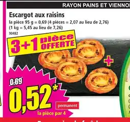 Norma Escargot aux raisins offre