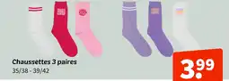 Wibra Chaussettes 3 paires offre