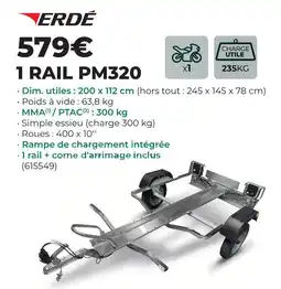 Feu Vert Erdé 1 rail pm320 offre
