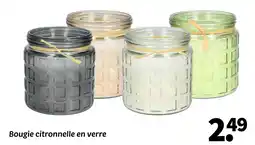Wibra Bougie citronnelle en verre offre