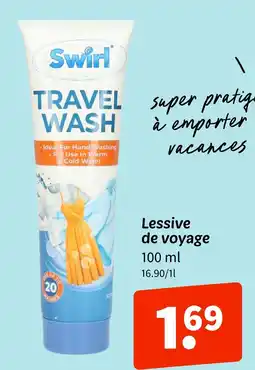 Wibra Swirl lessive de voyage offre