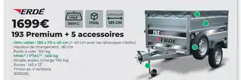 Erdé 193 premium + 5 accessoires