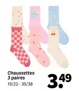 Wibra Chaussettes 3 paires offre
