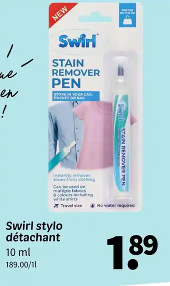 Wibra Swirl stylo détachant offre