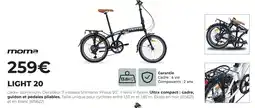 Feu Vert Moma bikes light 20 noir offre