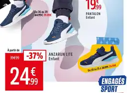 Intersport Puma anzarun lite enfant offre