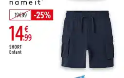 Intersport Name it short enfant offre