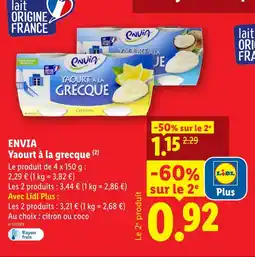 Lidl Envia yaourt à la grecque citron offre