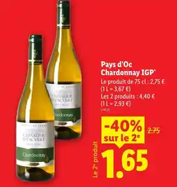 Lidl Chevalier de fauvert pays d'oc chardonnay igp offre
