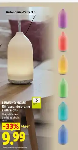 Lidl Livarno home diffuseur de brume à ultrasons offre