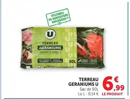Super U U terreau géraniums offre