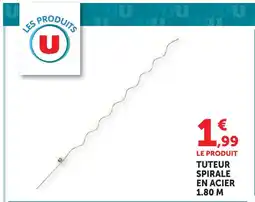 Super U Tuteur spirale en acier offre