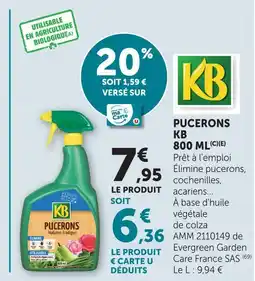 Super U Pucerons naturen eradigun offre