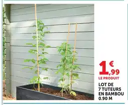 Super U Lot de 7 tuteurs en bambou 0.90 m offre