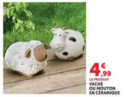 Super U Vache ou mouton en céramique offre