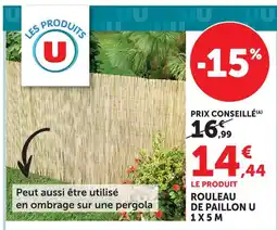 Super U U rouleau de paillon offre