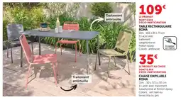 Super U Table rectangulaire roma offre