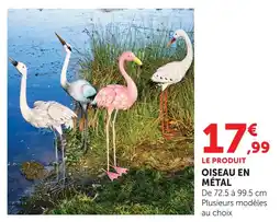 Super U Oiseau en métal offre