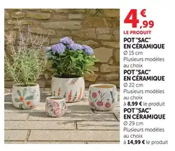 Super U Pot 'sac' en céramique offre