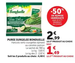 U Express Bonduelle purée délice surgelée offre