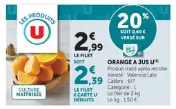 U Express U orange à jus offre