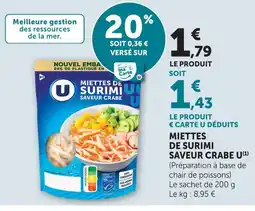 U Express U miettes de surimi saveur crabe offre